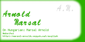 arnold marsal business card